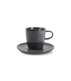 Salt & Pepper Kop 18cl En Schotel Grijs Stitch - (x4)