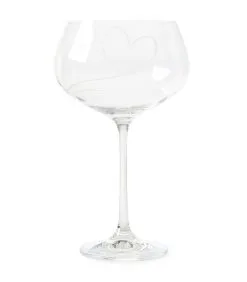 Rivièra Maison Rode Wijnglas Met Gegraveerd Hart - With Love - Transparant - 650 Ml