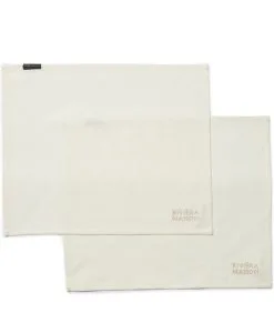 Rivièra Maison Placemat Set Katoen, Plain Onderlegger - Whisper White - Wit - 2 Stuks