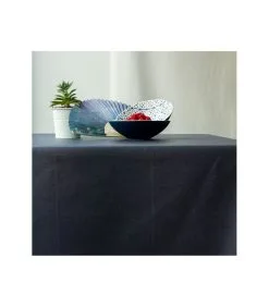 Fleur De Soleil Effen Antracietgrijs Gecoat Tafelkleed
