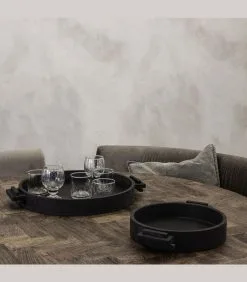 House Doctor Dienblad - Blok - Zwart -Meubilair Geschäft 8334411933c34b0090242dc100dc0ea0