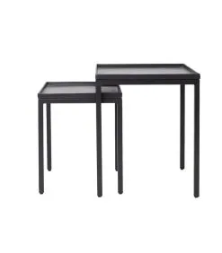 Light & Living Bijzettafel Kendra - Zwart - Set