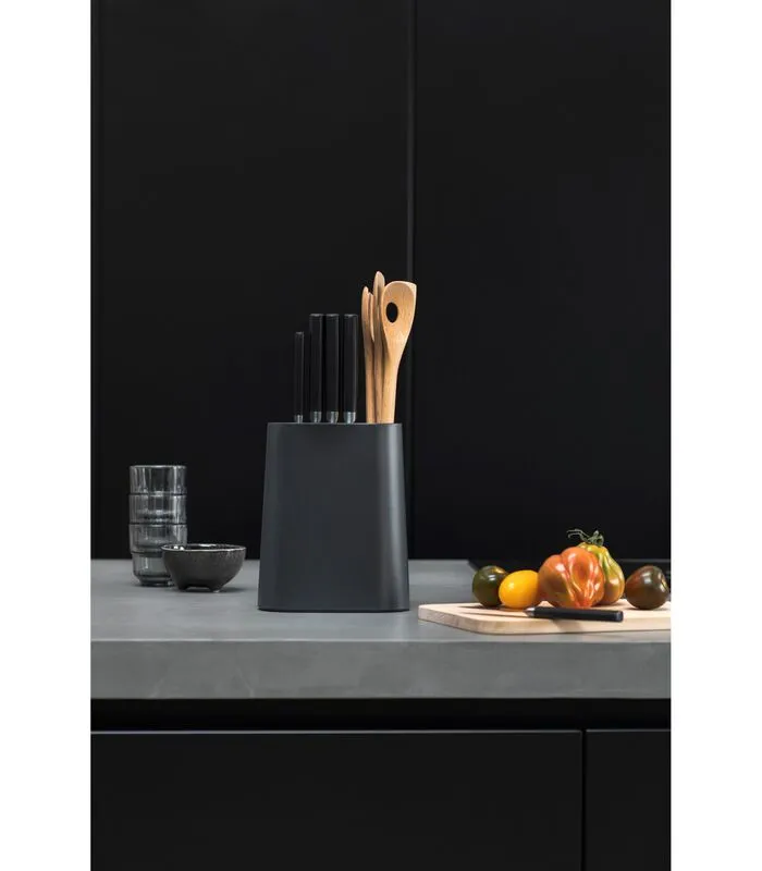 Brabantia Profile Messenblok Met Keukengerei Houder - Dark Grey 5 Brabantia Profile Messenblok Met Keukengerei Houder - Dark Grey - Image 3