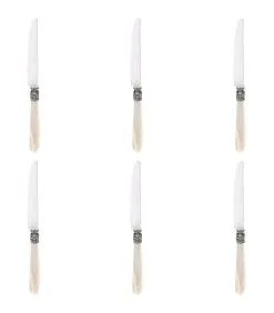 Eme Tafelmes Mona Lisa 24.6 Cm 13/0 Kunststof Offwhite Zilver 6 Stuk(s)