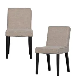 WOOOD Tessel Eetkamerstoel - Bouclé - Zand - Set Van 2