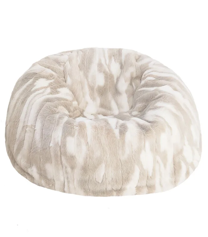 MX HOME XL-poef In Beige Imitatiebont 3 MX HOME XL-poef In Beige Imitatiebont