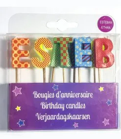 Editor Verjaardagskaarsen Namen Esteban En Ethan