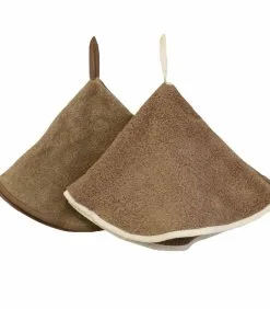 Linandelle Set Van 2 Ronde Badstof Handdoeken 480gr DECO