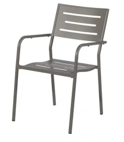 Exotan Tuinstoel Met Armleuning - Aluminium - Taupe - 85x56x53