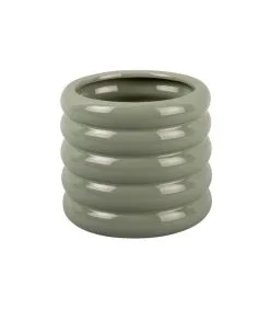 PRESENT TIME Bloempot Bobbly Glazed - Groen - Ø17,5cm