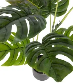 WOOOD Monstera Kunstplant - Plastic - Groen - 76x66x57 -Meubilair Geschäft 8dfb8a91384f42cabd76d33b6cb94887