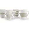 Salt & Pepper Beker 36cl Sage Green Stripes - Set/4 -Meubilair Geschäft 8e35bc10ceed497092d46b8d16b33681