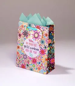 Editor Geschenkentas Flower PowerL 14 X H 18 X P 6,5 Cm