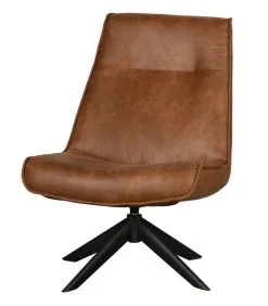 WOOOD Draaifauteuil Skyler - Kunstleer - Cognac - 94x67x85 -Meubilair Geschäft 8f645204d99a4be1832dd3e7c988a97a