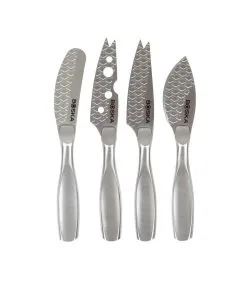 Boska Kaasmessenset Mini Monaco+ - 4 Mesjes Voor Elke Kaas - Zilver