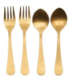 Rivièra Maison Bestek RM Royal Goud - Set 4 Stuks