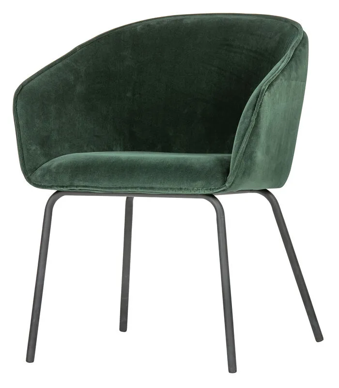 WOOOD Sien Eetkamerstoel - Velvet - Groen - Set Van 2 5 WOOOD Sien Eetkamerstoel - Velvet - Groen - Set Van 2 - Image 3