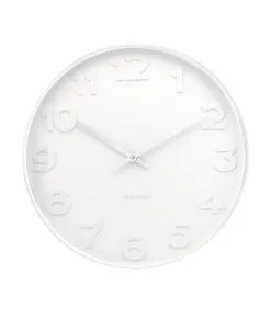 Karlsson Wandklok Mr. White Numbers - Witte Behuizing - Ø37,5cm