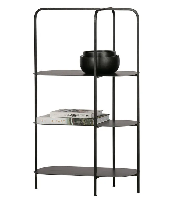 WOOOD Reina Deco Rek - Metaal - Zwart - 86x52x26 5 WOOOD Reina Deco Rek - Metaal - Zwart - 86x52x26 - Image 3