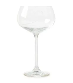 Rivièra Maison Witte Wijnglas Met Gegraveerd Hart - With Love - Transparant - 550ml