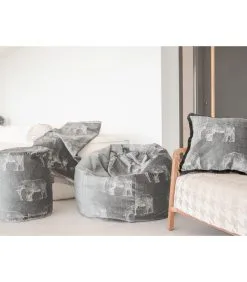 MX HOME Plaid Met Grijze Geborduurde Olifanten -Meubilair Geschäft 921b731b76c146f786c9669d1f849283