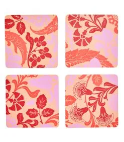 Le Jacquard Francais Set Van 4 Onderzetters Voyage Iconique