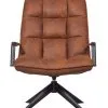 WOOOD Jouke Draaifauteuil Met Armleuning - Kunstleer - Cognac - 96x70x85 -Meubilair Geschäft 93c4a4a57fad49b7841a6275d4b057d3