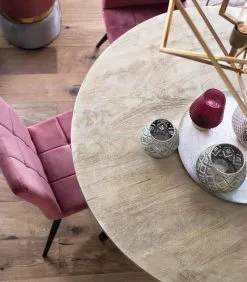 Light & Living Eettafel Magnifera - Hout/Zwart - Ø140cm -Meubilair Geschäft 9438d9cd5c564160afb966ae89280a6a