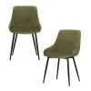 WOOOD Selin Eetkamerstoel - Fluweel - Grasgroen - Set Van 2 -Meubilair Geschäft 94612c5548074322b896fe221beb70bc