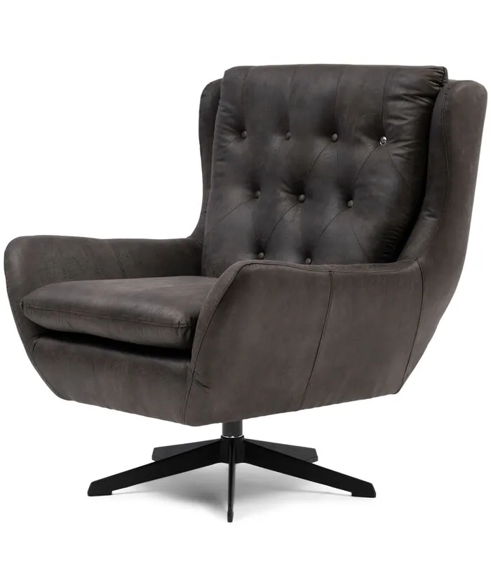 Rivièra Maison Riviera Maison Fauteuil Met Armleuning Draaibaar - The Statesman Armchair - Bruin 4 Rivièra Maison Riviera Maison Fauteuil Met Armleuning Draaibaar - The Statesman Armchair - Bruin - Image 2