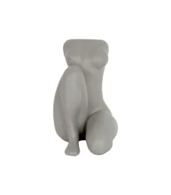 PRESENT TIME Bloempot Sitting Lady - Warm Grijs - 22x28x37cm