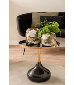 Leitmotiv Bijzettafel Mila Large - Zwart - 50x50x48cm -Meubilair Geschäft 967e75b3c7ad4d3986caf24d58934d94