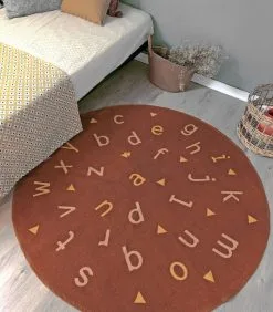 AFKliving Rond Terracotta Alfabet Kindertapijt -Meubilair Geschäft 9749bac418df4558a081fbd4a65b3fac