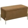 Leitmotiv Bank Snog XL - Velvet Cognac Bruin, Goud Geverfde Poten - 90x45x45cm