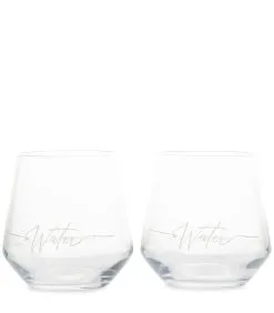 Rivièra Maison Water Glazen - RM - Drinkglazen - Transparant - 2 Stuks