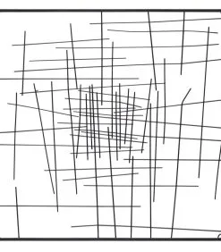 WOOOD Exclusive Exclusive Fidde Wanddeco - Metaal - Zwart - 80x80x3