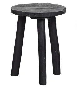 WOOOD Exclusive Angus Kruk - Mango Hout - Zwart - 46x35x35