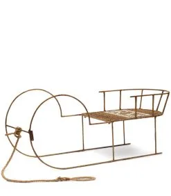 Rivièra Maison Ornament Rustic Rattan Sled Naturel - Maat XL