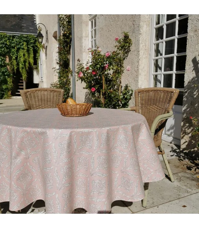 Fleur De Soleil Gecoat Tafelkleed Pompadour Roze 4 Fleur De Soleil Gecoat Tafelkleed Pompadour Roze - Image 2