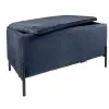 Leitmotiv Bank Snog XL - Velvet Donkerblauw, Mat Zwarte Poten - 90x45x45cm -Meubilair Geschäft 9d3f9598240f4a628cf56e7fd6cd47a3
