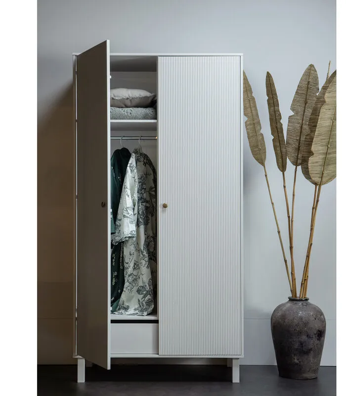 WOOOD Madu Garderobekast - Grenen - Wolkengrijs - 195x100x53 5 WOOOD Madu Garderobekast - Grenen - Wolkengrijs - 195x100x53 - Image 3