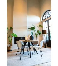 Light & Living Eettafel Magnifera - Hout/Zwart - Ø120cm -Meubilair Geschäft 9eaba5b8dd744c38940b4b616139b238