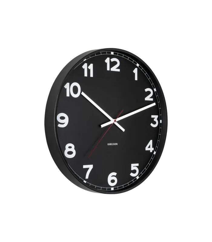Karlsson Wandklok New Classic - Medium - Zwart - Ø40,6cm 3 Karlsson Wandklok New Classic - Medium - Zwart - Ø40,6cm