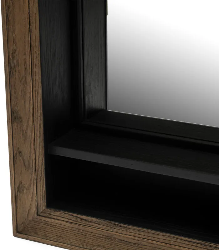 Rivièra Maison Spiegel Met Plankje - Eivissa Mirror Shelf - Bruin 4 Rivièra Maison Spiegel Met Plankje - Eivissa Mirror Shelf - Bruin - Image 2