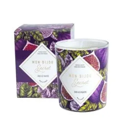 Mon Bijou Secret Geurkaars Vijg Met Gouden Messing Ring