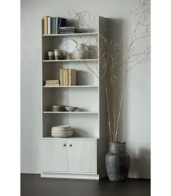 WOOOD Boekenkast Madu - Grenen - Wolkengrijs - 200x80x35 -Meubilair Geschäft a097529a9170441cbc3ab2e30cd5f88c