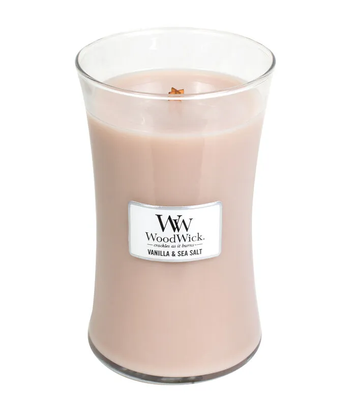 WoodWick Kaars Vanilla & Sea Salt Large 3 WoodWick Kaars Vanilla & Sea Salt Large