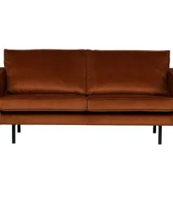 BePureHome Rodeo Bank 2,5-Zits - Velvet - Roest - 85x190x86