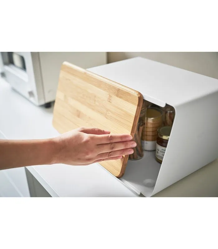 Yamazaki Bread Case With Removable Lid - Tower - White 6 Yamazaki Bread Case With Removable Lid - Tower - White - Image 4