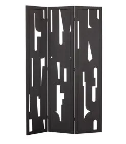 WOOOD Kamerscherm Merel - MDF - Zwart - 170x120x2